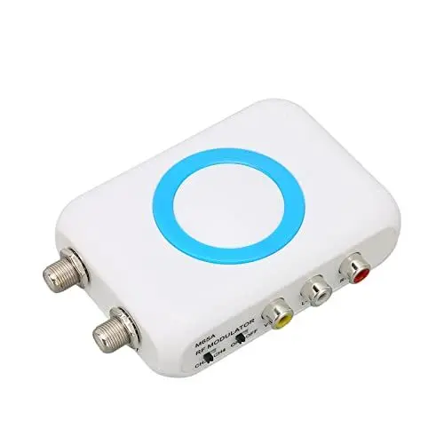 Produktbild: RF-Modulator, -zu-RF-Koaxialadapter, VHF-Demodulator-Konverter, AV-zu-RF-Modulator für VCR-DVD-Laptop AV-Composite-Video zu Analogem NTSC-Koax-TV