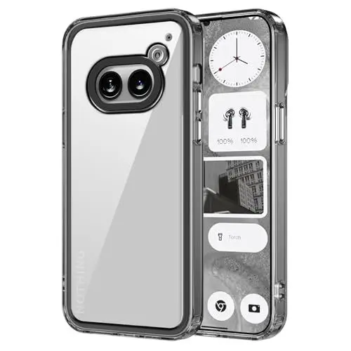 Produktbild: Rfvzubemok Kompatibel mit Nothing Phone 2a Hüllen,Kompatibel mit Nothing Phone 2a 5G A142 Kamera-Schutz Transluzente Anti-Sturz-Telefonhülle Black