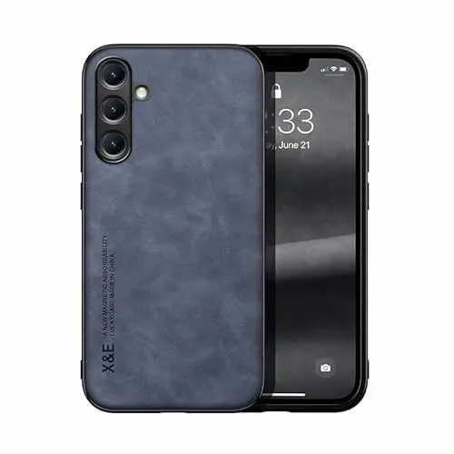 Produktbild: Rfvzubemok Kompatibel mit Samsung Galaxy M35 Handyhüllen,Magnetische Anziehungskraft im Inneren,Kompatibel mit Samsung Galaxy M35 5G SM-M356 Kamera Schutz Stoßfeste Handyhülle Hülle Blue