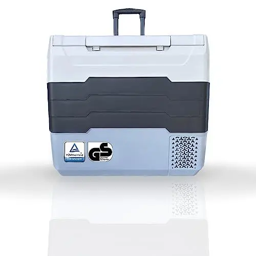 Produktbild: RGBer® TG-Serie| Auto Kühlbox, Kompressor Kühlbox 50 Liter, 2in1 Doppelzone Kühl- & Gefrierfach, 12/24 V 230V Kühlung bis -20 °C für Auto, LKW, Camping.