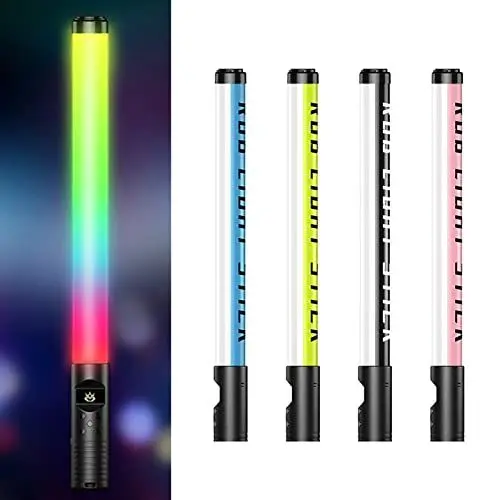 Produktbild: RGB-Füll Licht Stab Stab, Handheld-LED-Video Licht, Fotografie-Licht, 3000k-6500k, 21 Lichteffekte, USB-Wiederauf Ladbar