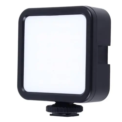 Produktbild: RGB-LED-Videoleuchte an der Kamera, Vollfarbig, 3000–9000 K, Dimmbar, 70 Perlen, Fülllampe für Fotobeleuchtung, LED-Kameraleuchte mit 1/4 Schraubenloch-Kaltschuhhalterung