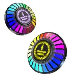 Produktbild: RGB-Sound-Pickup-Licht, Runder Bunter Aroma-Diffusor, Sprachaktivierte Pickup-Lichter für Autopartys mit Stereoskopischer Beleuchtung, EIN-Tasten-Start und Dynamischem Rhythmus