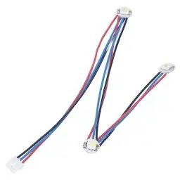 Produktbild: RGBW Mini Button, Mini LED PCB PTFE Material Verbindungsdraht, DC5V 3D Drucker Mini Extruder, Hot End Mini Lichtleiste, Farbe LED Lichtquelle 3D Drucker Zubehör für Switch Wire 2.4