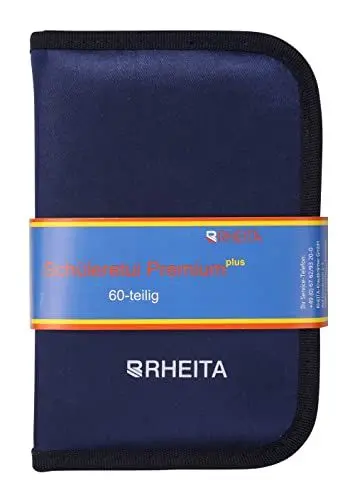 Produktbild: Rheita 409-01BU 60-teiliges Schüleretui, blau, abwaschbares Material