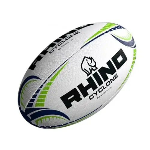 Produktbild: Rhino Cyclone Rugbyball, Weiß, Größe 4