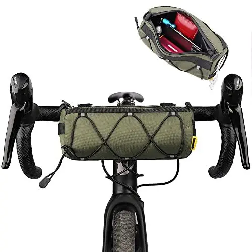 Produktbild: Rhinowalk Lenkertasche Fahrrad, Fahrradtasche vorne Lenker, Fahrradkorb, Mountainbikes, Rennräder, Pendler-Umhängetasche, professionelles Fahrradzubehör Grün