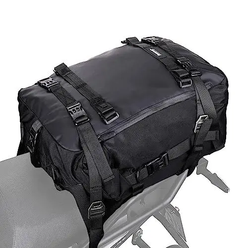 Produktbild: Rhinowalk Multifunktionale Motorradtasche Hecktasche Satteltaschen Motorradgepäck 30L Motorradkoffer Gepäckträgertaschen-Schwarz