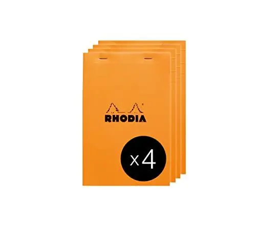 Produktbild: Rhodia 15200C - Packung mit 4 Notizblöcken Giant Pad No.15, DIN A5 150 Blätter kariert 80g, Orange, 1 Pack
