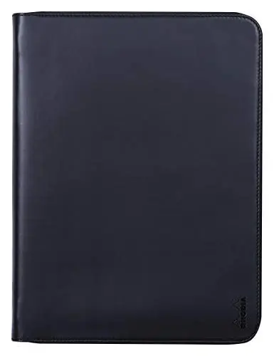 Produktbild: Rhodia 168116C - Konferenzmappe Rhodiarama 25,5x34 cm, mit Etui, dehnbare Haupttasche, 2 flache Reißverschlusstaschen, Kartenfächer, Stiftehalter, Cover aus Kunstleder schwarz, 1 Stück