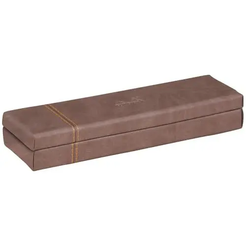 Produktbild: Rhodia 318873C Stiftebox (21 x 5,5 x 3 cm, praktisch und strapazierfähig, Kunstleder, elegant, ideal für Ihr Büro) 1 Stück, schokoladenbraun