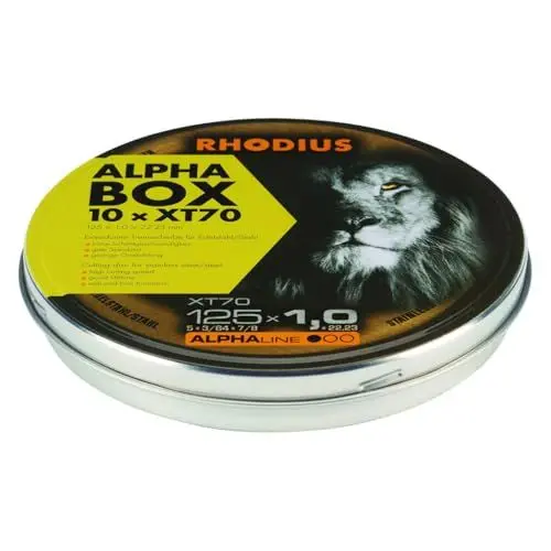Produktbild: Rhodius 207809 Trennscheiben Edelstahl 125 x 1.0 mm, XT70 (10er Packung)