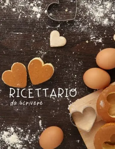 Produktbild: Ricettario da scrivere: Scrivi tutte le tue ricette preferite in un solo posto. Spazio per 120 piatti, A4. Quaderno ricette personalizzabile.