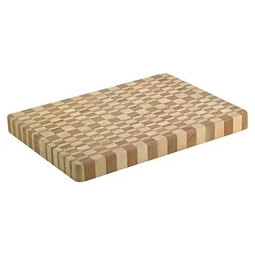 Produktbild: RICHARDSON SHEFFIELD SINCE 1839 Gingham Schneidebrett, 35 x 25 x 3 cm, Schachbrettmuster, Holzbrett Küche, Cutting Board, Brettchen, Küchenutensilien Holz, Bambus, Braun