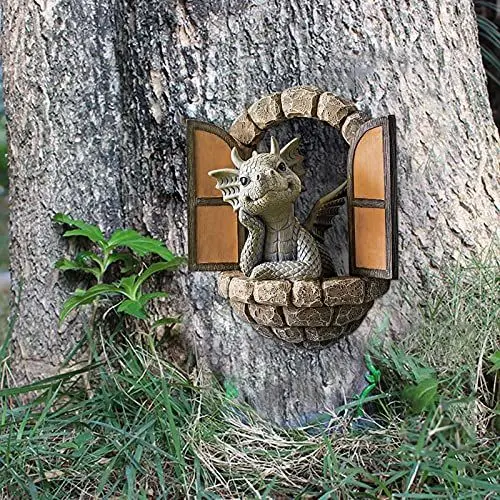 Produktbild: Richolyn Baumgesicht Garten Garten Baum Deko Funny Baum Skulptur Lustige Baumgucker Für Innen Außen Dekoration