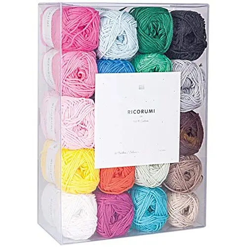 Produktbild: Rico Design Häkel-& Strickgarn, Baumwolle, Bunt, Breit, 1150 Meter, 20 Farben