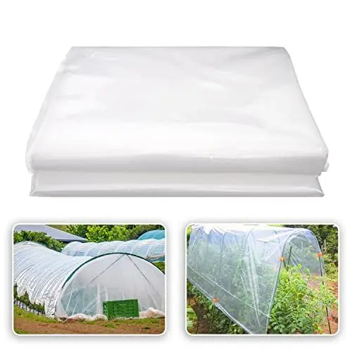 Produktbild: Ricofot Gitterfolie, 2 x 3 Meter Gewächshausfolie, Wiederverwendbar Gewächshaus Folie, Folie Für Gewächshaus, Gewächshausfolie Winterfest Geeignet für Gewächshäuser Gärten Landwirtschaft