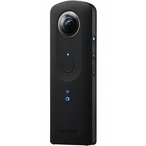 Produktbild: Ricoh THETA S Vollsphärenkamera (Full-HD-Video, 8GB, lichtstarkes Objektiv (F 2,0)) schwarz