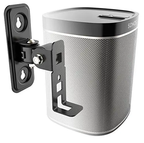 Produktbild: RICOO 1x Lautsprecherwandhalterung Lautsprecher Wandhalterung für SONOS Play:1™ Wand Halterung LH431-B Schwenkbar Neigbar HiFi Audio Boxen Aufhängung Speaker Wall Mount