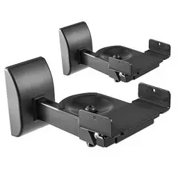 Produktbild: RICOO 2X Lautsprecherwandhalterungen Universal Lautsprecher Wandhalterung Schwenkbar Neigbar LH051-B Halterung Boxen Wand Halter Boxenhalterung bis Max. 15-Kg Wandhalter Speaker Wall Mount