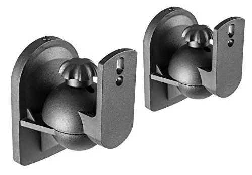 Produktbild: RICOO Lautsprecherwandhalterungen 2-er Set Halterung Lautsprecher Wandhalterung Universale Boxenhalterung LH028-B Wand-Boxen Lautsprecherhalterung Schwenkbar Neigbar Wandhalter Speaker Wall Mount