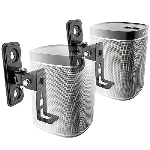 Produktbild: RICOO 2er Set Lautsprecher Wandhalterung für SONOS Play:1™, Boxen Wandhalterung, Lautsprecher Halterung LH431-B, HiFi, Audio, Lautsprecher Halter (60 x 172 x 126 mm), Speaker Wall Mount