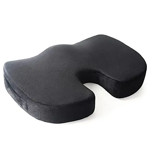 Produktbild: RICOO Ergonomisches Sitzkissen Orthopädisch Steißbeinkissen SK-U0120 Sitzerhöhung Stuhlkissen gegen Rückenschmerzen, Bürostuhl Sitzauflage Steißbein Entlastung Schaumstoff Memory Foam
