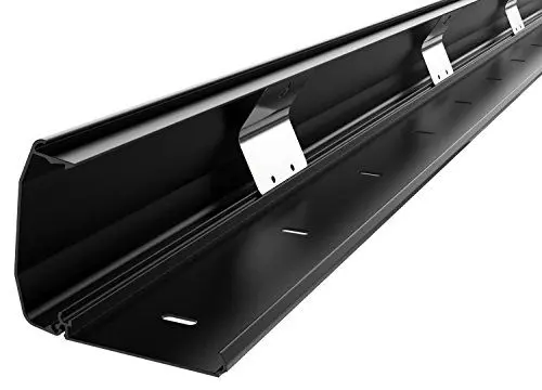 Produktbild: RICOO Kabelkanal aus Aluminium 110cm Klappmechanismus Universal Z1110-B Kabelführungssystem für Fussboden und Wand Wandleiste Kabelklemme Oberputzinstallation Kabelrinnen Leitungskanal, Schwarz