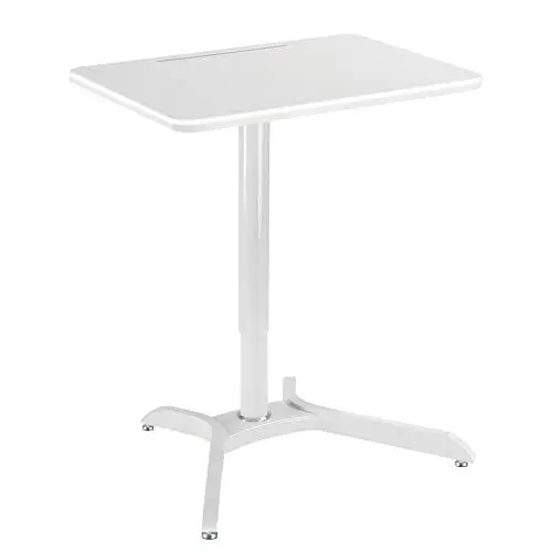 Produktbild: RICOO Laptopständer Stehpult Höhenverstellbar Laptoptisch Schreibtisch SST012-W Laptop Ständer Workstation Mobil Sitz Steh Arbeitsplatz Präsentationswagen Ergonomisch Lapdesk