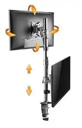 Produktbild: RICOO Monitor Halterung Tisch, Dual Monitor Arm für 13 - 27 Zoll, Monitorhalterung 2 Monitore, Bildschirmhalterung TS3511, Monitorarm, Bildschirm Halterung VESA, Bildschirmständer, Monitor Halter