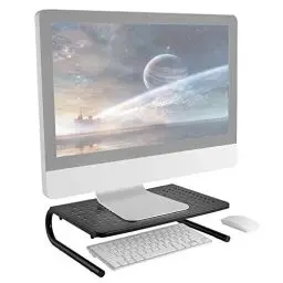 Produktbild: RICOO Monitorständer Monitor Ständer für Computermonitore Schreibtischaufsatz - FS082-B Computer Bildschirmerhöhung Bildschirmständer Standfuss Laptopständer Laptop Tisch Laptoptisch Lapdesk