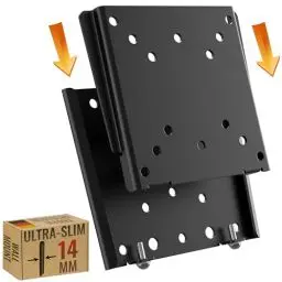 Produktbild: RICOO PC Monitor Wandhalterung Flach für 13-32 Zoll, Monitor Halterung Wand F0311, Monitorhalterung, Bildschirmhalterung, Bildschirm Wandhalterung Monitor 27 Zoll bis 30 Kg, VESA 75 x 75, 100x100 mm