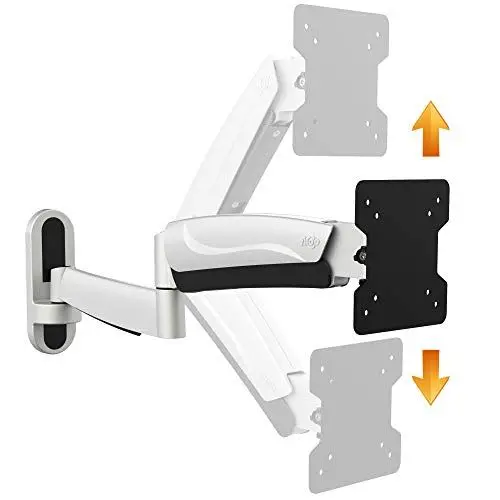 Produktbild: RICOO PC Monitor Wandhalterung höhenverstellbar Gasfeder Schwenkbar Neigbar für Bildschirm 15-33 Zoll, Halterung Wand S2711, Monitorhalterung, Bildschirmhalterung, VESA 75 x 75, 100x100 mm Silber