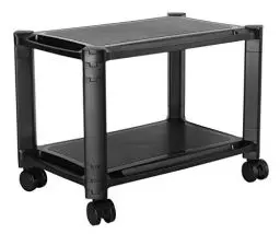 Produktbild: RICOO Rollwagen WM4-L Rollcontainer Bürocontainer Allzweckwagen Druckertisch Erhöhung Modular Podest Trolley Organizer Schwarz für ca. 13-32 Zoll (33-81cm)