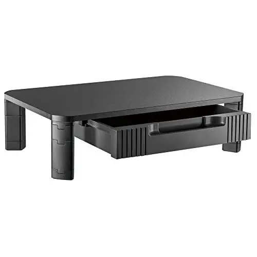 Produktbild: RICOO Schreibtischaufsatz Monitor Aufsatz Erhöhung mit Schublade für Schreibtisch Aufsatzregal Monitorständer WM9 Monitorerhöhung Ständer Bildschirmerhöhung Bildschirmständer Laptop Tisch Lapdesk