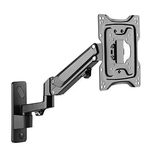 Produktbild: RICOO TV Wandhalterung Fernseher Halterung Gasfeder Schwenkarm für 23-43 Zoll Fernsehhalterung für Wand S4422 Höhenverstellbar Schwenkbar Neigbar Flach Curved Fernseh-Arm bis 23-Kg & VESA 100 & 200