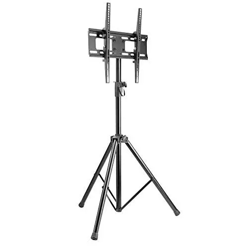 Produktbild: RICOO TV Boden-Ständer Fernseher Halterung Höhenverstellbar Neigbar für 32-55 Zoll Tripod Stativ Fernsehhalterung FS0844 Dreifuß Fernseh-Stand Standfuß Smart Bildschirm bis 35 Kg & VESA 400x400