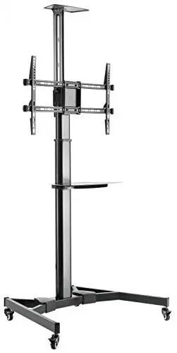 Produktbild: RICOO TV Ständer Rollbar Höhenverstellbar Universal für 40-75 Zoll, Fernsehständer mit Rollen FS0364, Stand Fernseh Standfuß Fernseher Standfuss bis 50 Kg, max. VESA 600x400 mm, TV Standfüße