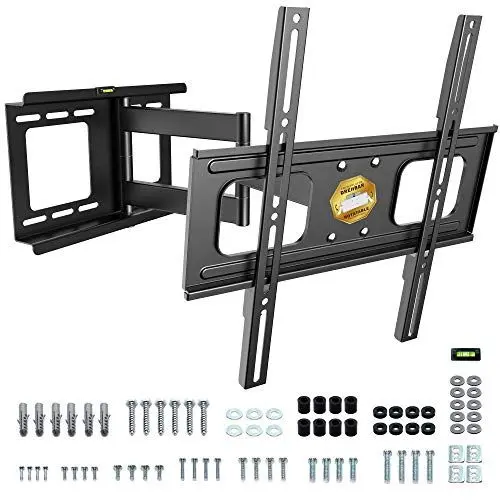 Produktbild: RICOO TV Wandhalterung Fernseher Halterung Schwenkarm für 32-60 Zoll Fernsehhalterung Schwenkbar Neigbar für Wand S2544 Fernseh-Arm Smart Flach OLED Curved Bildschirm bis 45-Kg & VESA 400 x 400