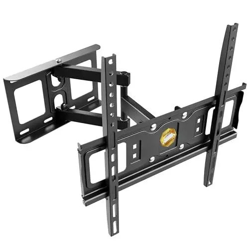 Produktbild: RICOO TV Wandhalterung für 30-55 Zoll Fernseher Halterung Schwenkarm Fernsehhalterung für Wand S5144 Universal Schwenkbar Neigbar Fernseh-Arm bis 50 Kg Flach & Curved & Monitor VESA 400x400 mm