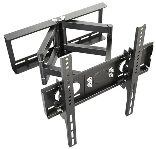 Produktbild: RICOO TV Wandhalterung Fernseher Universal Halterung Schwenkarm für 32-65 Zoll Fernsehhalterung für Wand R28, Schwenkbar Neigbar Fernseh-Arm bis 75 Kg, Flach & Curved & Monitor VESA 400x400 mm