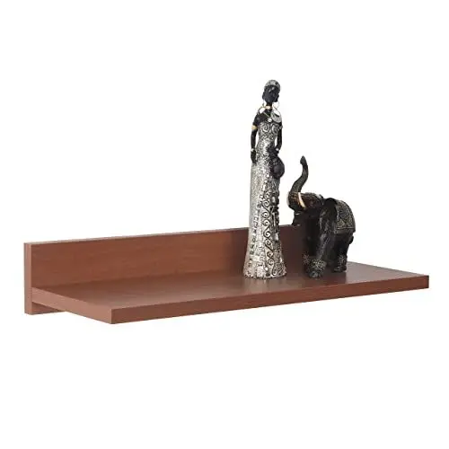 Produktbild: RICOO Wandregal 45 x 8 x 19 Braun Rustikal Eiche, Spanplatte aus Holz, Hängereral WM056-ER, Regal Wand, Bücherregal Bilderregal Fotoregal Küchenregal Hängend Wandboard Regalbrett Schweberegal
