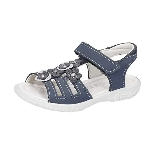 Produktbild: RICOSTA Mädchen Riemchensandalen Chica,Kinder Sandalen,WMS:Mittel,bequem,flach,Kids,Kinderschuhe,Sommerschuhe,Strandschuhe,Nautic (170),28 EU