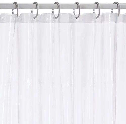 Produktbild: RIDDER Duschvorhang Folie ca. 120x200 cm, Brillant, inkl. Ringe | 100% Wasserdicht | Transparent