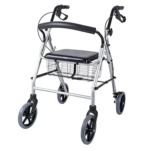 Produktbild: RIDDER Rollator Eco, schwarz | höhenverstellbar | mit Ablagekorb | mit Fach | mit Sitzfläche