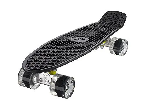 Produktbild: Ridge Skateboard Mini Cruiser, schwarz-klar, 22 Zoll