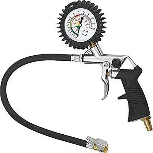 Produktbild: Riegler 118500 Reifenfüller, Analoges Manometer 63 mm, Reifenfüllgerät Reifendruckprüfer