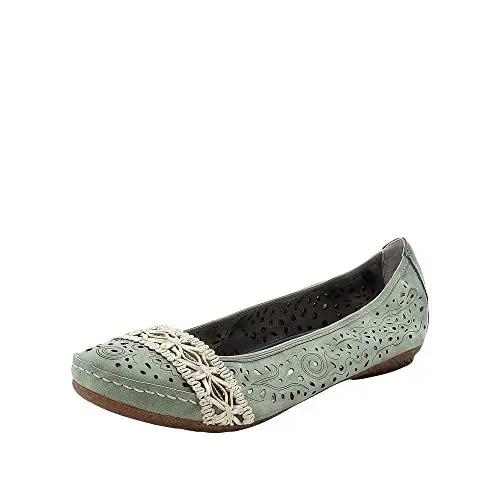Produktbild: Rieker Damen 41466 Geschlossene Ballerinas, Grün 52, 36 EU
