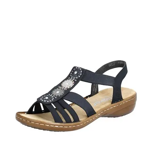 Produktbild: Rieker Damen 608G9 Sandalette, Blau, 38 EU