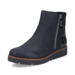 Produktbild: Rieker Damen Ankle Boots 44950, Frauen Stiefeletten, lose Einlage,Bootee,Booties,halbstiefel,Kurzstiefel,uebergangsschuhe,schwarz (00),39 EU / 6 UK